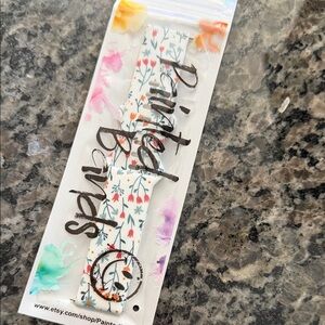 Floral Pattern White Women's watch band